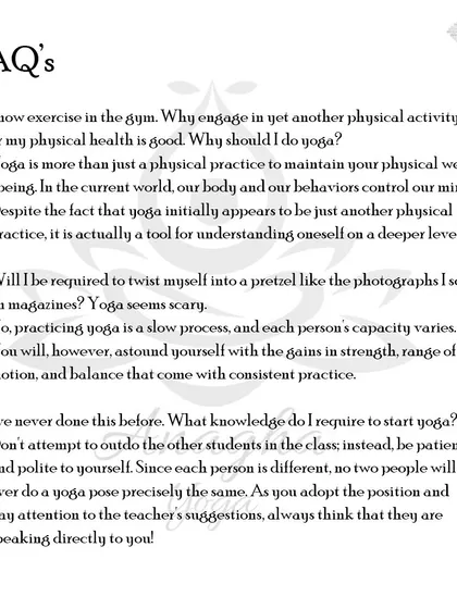 Have questions about therapeutic yoga? This section addresses common queries about my practice, helping you understand what to expect and how yoga can fit into your life, regardless of your experience or physical condition.