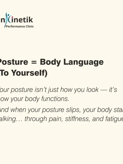 Your posture is your body's language to itself. When your posture slips due to long hours of sitting or scrolling, your body starts talking to you through pain, stiffness, and fatigue.