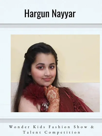 A warm welcome to Hargun Nayyar. I am excited to see her bring her elegance to our runway.