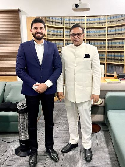 In a meeting with Senior Advocate Pradeep Rai, the Vice President of the Supreme Court Bar Association. Learning from seniors is a continuous process.