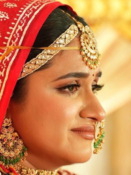 An emotional, close-up shot during the ceremony. My makeup is designed to be long-lasting and resilient, even through happy tears.