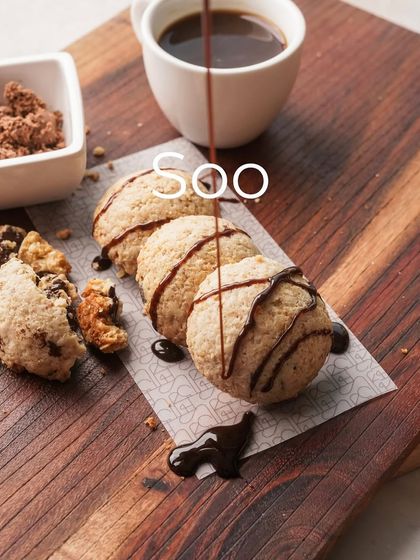 So yummy! Another tempting view of my chocolate-drizzled Lava Cookies, perfect for satisfying your sweet cravings.