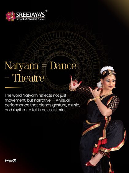 'Natyam' reflects not just movement, but narrative. It is a blend of gesture, music, and rhythm to tell timeless stories.