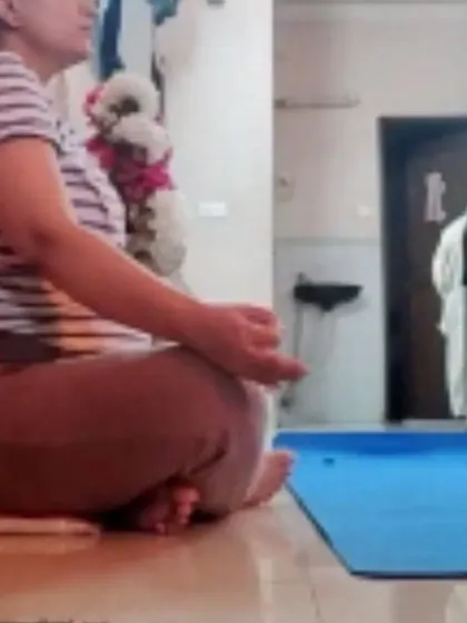 Guiding a mom-to-be through a prenatal yoga session. These gentle poses are designed to improve sleep, reduce back pain, and prepare the body for childbirth in a calm and supportive way.