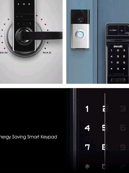 Our installations are part of a complete smart security ecosystem. This image shows how a Dorset smart lock can work alongside a video doorbell, all while utilizing an energy-saving smart keypad that only illuminates when in use.