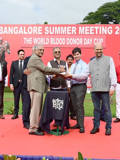 The presentation of The World Blood Donor Day Cup, an event co-hosted with the Indian Red Cross Society to raise awareness for a vital cause.