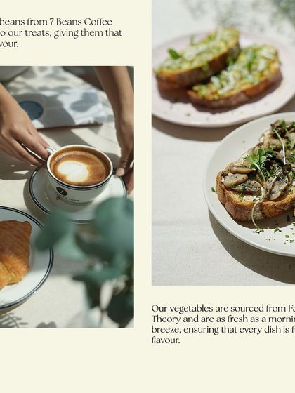 I believe great food starts with great ingredients. This image showcases my use of the finest coffee beans from 7 Beans Coffee Company and fresh vegetables from Farm Theory.