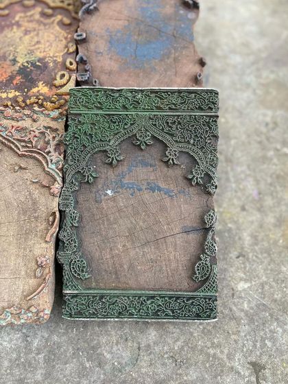 A collection of vintage blocks inspired by the beauty of architectural structures. From ornate arches to intricate window grills, these designs fuse two distinct craftsmanships into beautiful patterns for saree borders and more.