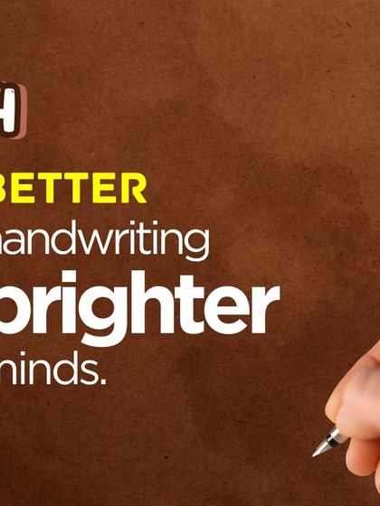This message is at the core of my philosophy: better handwriting leads to brighter minds. The process of learning to write well sharpens focus and creativity.