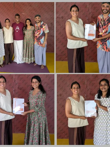 A collage from our wholesome Yin Yoga journey in Varkala. It was a week of deep learning, connection, and well-being for this wonderful group.