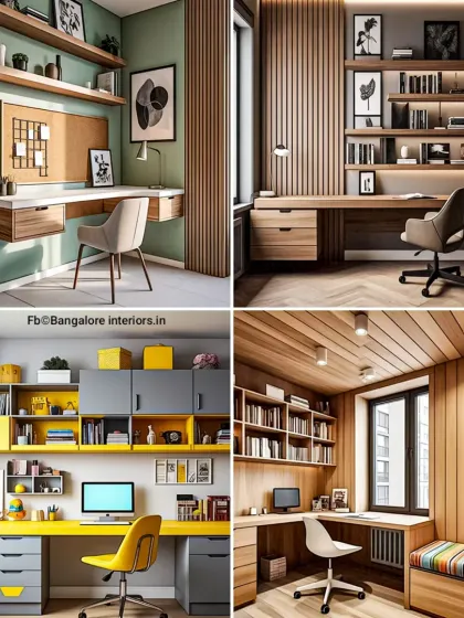 Home Interior - Bedroom & Wardrobe Design Integrated Study & Work Desks photo 9