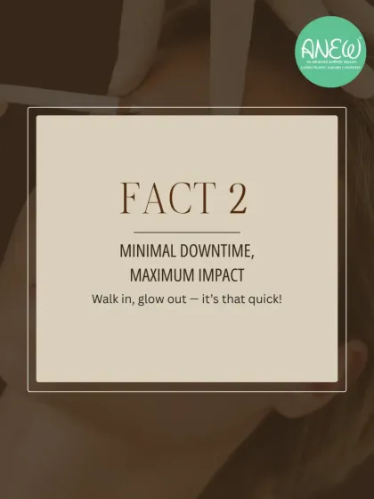 Fact 2: Fillers offer maximum impact with minimal downtime. It is a quick procedure that allows you to walk in and glow out.