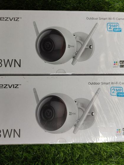 The EZVIZ C3WN is a popular outdoor smart Wi-Fi camera. It has dual antennas for a strong connection and is IP66 rated, meaning it is fully dustproof and waterproof.