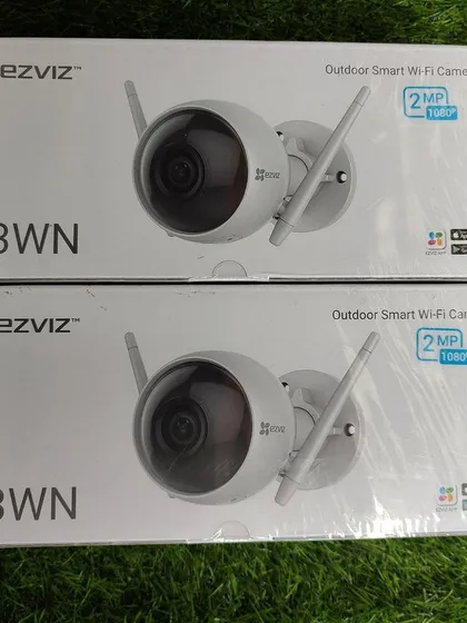 The EZVIZ C3WN is a popular outdoor smart Wi-Fi camera. It has dual antennas for a strong connection and is IP66 rated, meaning it is fully dustproof and waterproof.