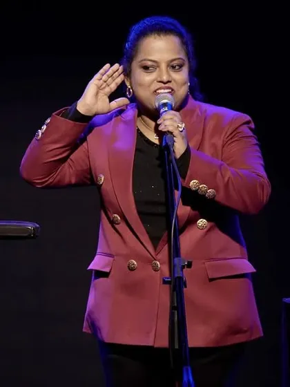 Engaging with the audience during my solo segment at the NMACC show. It's important to connect with the parents just as much as the kids.