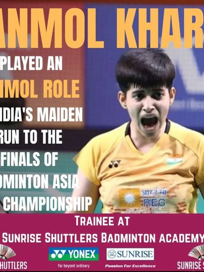 **The Decisive Player.** Highlighting Anmol Kharb's crucial role in India's journey to the finals of the Badminton Asia Team Championship.
