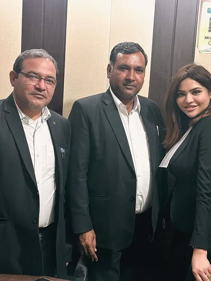 Posing with advocates from the Faridabad District Bar. Building strong professional relationships is essential in the legal field.