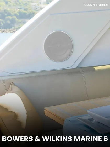 Your audio experience shouldn't be limited to land. We also provide marine-grade audio solutions, like this Bowers & Wilkins Marine 6 speaker, engineered to withstand the harsh saltwater environment and deliver pristine sound while you are out on the water.