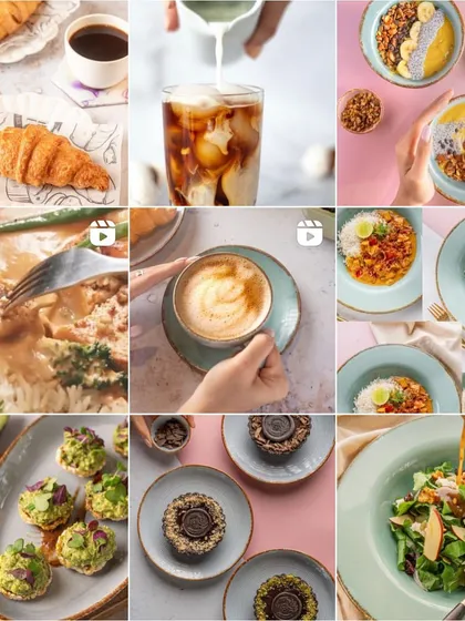 We managed the photography and social media for Earth Cafe, creating a feed that feels fresh, healthy, and full of life. This grid view demonstrates how we mix close ups of dishes with wider table shots for visual variety.
