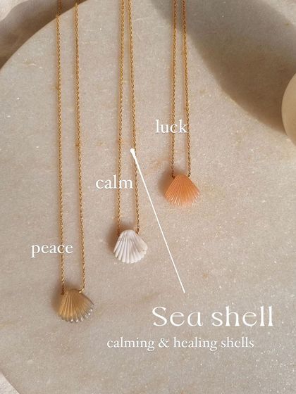 A variety of my seashell pendants, perfect for bringing calming and healing energy.