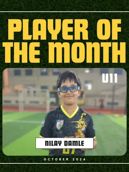 Nilay Dhamale, the U11 Player of the Month for October 2024.