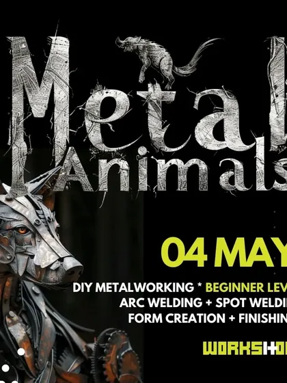 Unleash your creativity in our Metal Animals workshop. This beginner-friendly course focuses on form creation, spot welding, and finishing as you design and build an animal from scrap.