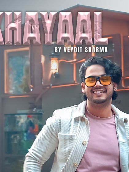 The release poster for my single "Khayaal," capturing the vibrant and happy vibe of the song.
