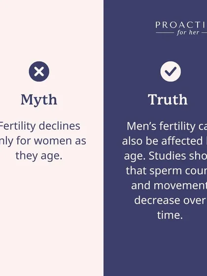 It takes two. A common myth is that fertility is only a woman's concern, but the truth is that male fertility also declines with age. I offer comprehensive fertility testing for couples because understanding the full picture is key to creating a successful plan.