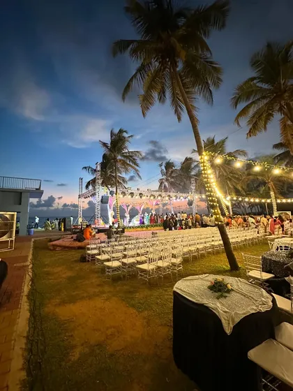Crafting the perfect sunset soundtrack for a beautiful beach wedding in Udupi. As a destination wedding DJ, I love creating magical moments like this, with the right music for the perfect setting.