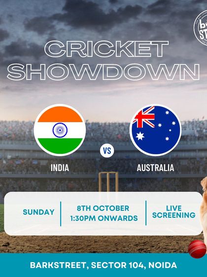 Cricket Showdown! We hosted a live screening of the India vs Australia match, because why should you miss the game to be with your dog?