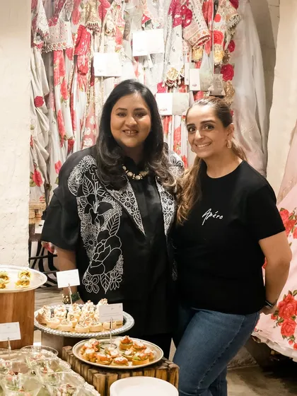 A photo with the designer herself, Gazal Gupta. It was an honor to collaborate and bring our culinary creations to her beautiful store.