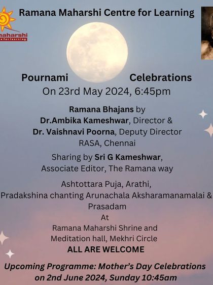 Ramana Maharshi Centre for Learning - Spiritual & Cultural Events Pournami: Full Moon Celebrations photo 12