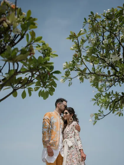 Capturing a quiet moment during a destination wedding in Hua Hin, Thailand. I love to travel and use stunning international landscapes to create beautiful portraits. This image shows how we can find a peaceful spot away from the crowds to create a frame that is all about you.