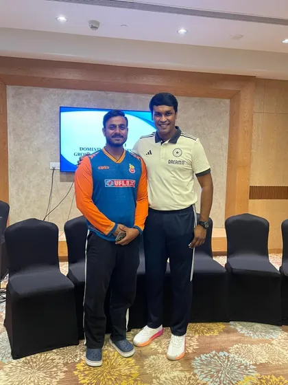 With a fellow professional at a BCCI event. Networking and sharing knowledge with peers is essential for growth.