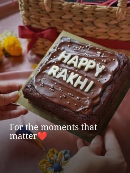 A brownie for the moments that matter. Our "Happy Rakhi" brownie is a perfect, thoughtful gift for your sibling.