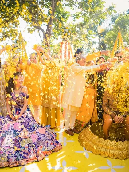 The pure, unadulterated joy of a Haldi ceremony, where friends and family shower the couple in love and marigolds. We thrive in this beautiful chaos, capturing the energy that makes Indian weddings so vibrant.