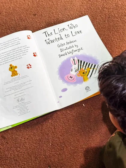 "The Lion Who Wanted to Love" is a story about a lion who chooses kindness over ferocity. It's a perfect example of the books we use to teach that true strength lies in love and compassion.