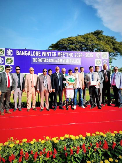 The winning connections of the Foster's Bangalore Winter Million.