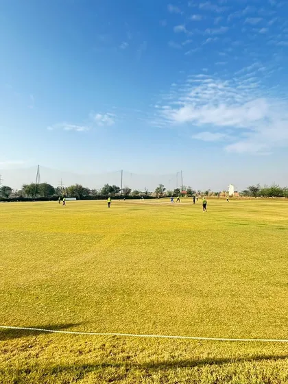 This is what a real cricket ground should look like. A lush, green outfield at my Muhana campus, maintained for fast-paced, modern cricket. You can see the space and quality we offer for professional matches and practice.