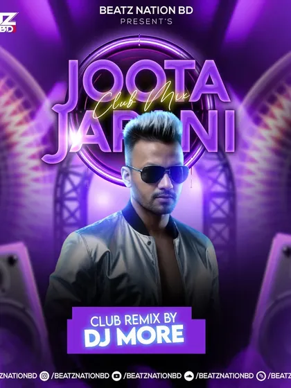 I took the timeless Bollywood classic "Mera Joota Hai Japani" and gave it a fresh club mix. This poster captures the retro-cool energy of the track, which was released by Beatz Nation BD.