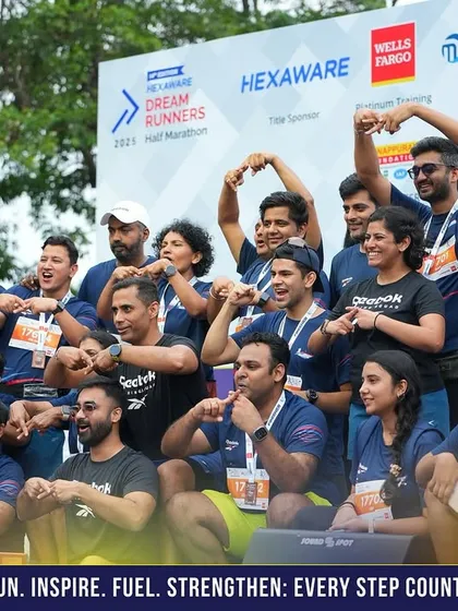 More celebration from our team. The energy and excitement after a race are palpable.