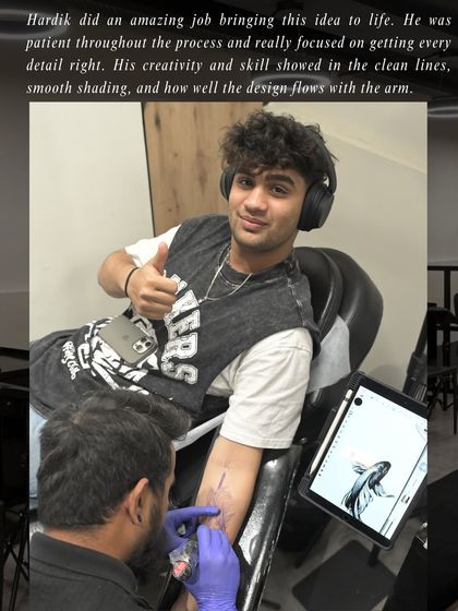 "Hardik did an amazing job bringing this idea to life. He was patient throughout the process and really focused on getting every detail right." A happy client during his session.