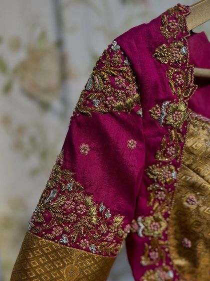 Chaithu Gowda - Custom Designer Ethnic Wear Custom Embroidered Blouses photo 94