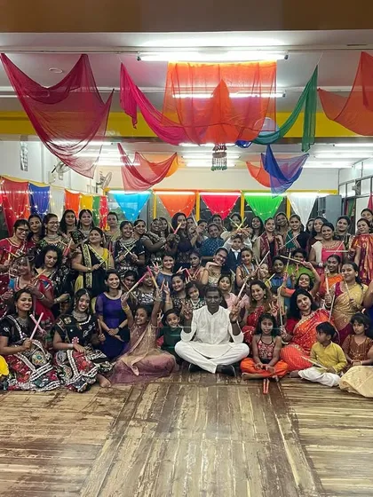 Our community is everything. This is from our annual Dandiya Night, one of the many events we host to celebrate together. We're more than a class; we're a fitness family.