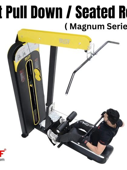 An overhead view of the lat pulldown.