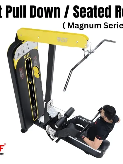 An overhead view of the lat pulldown.