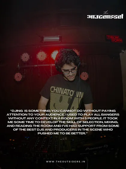 Some shots from my feature in 'The Outsiders' magazine. I talked about my journey, my philosophy on music, and the importance of reading the room as a DJ.