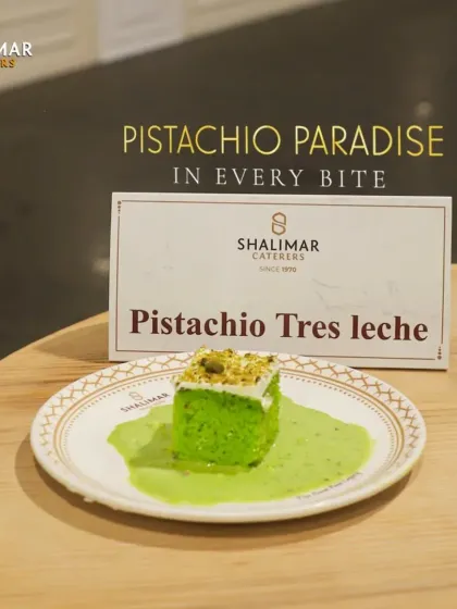 Pistachio paradise in every bite. Our unique Pistachio Tres Leches is a creamy, nutty, and vibrant green cake that is sure to delight.