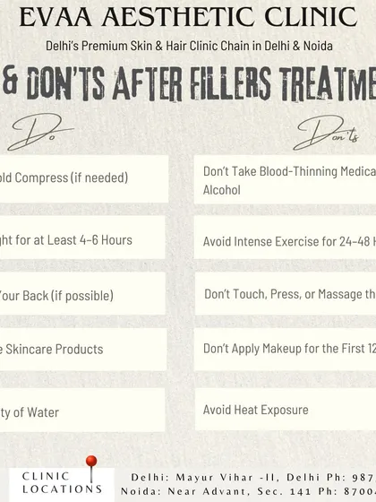 To ensure the best outcome from your filler treatment, we provide this aftercare guide. It includes instructions on applying cold compresses, avoiding intense exercise, and staying hydrated.