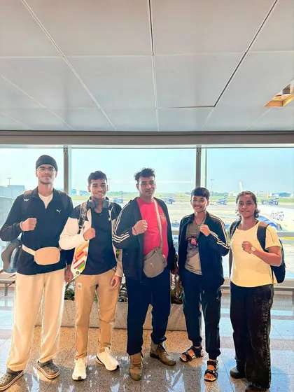 Another shot of our boxers ready for their national championship journey. We support our students every step of the way.